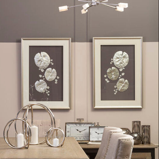 Orsina Nason Silver Leaf Framed Wall Art – Modern Botanical Decor