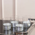 Orsina Apollo Clear Glass Tumblers – Set of 4 Textured Drinking Glasses