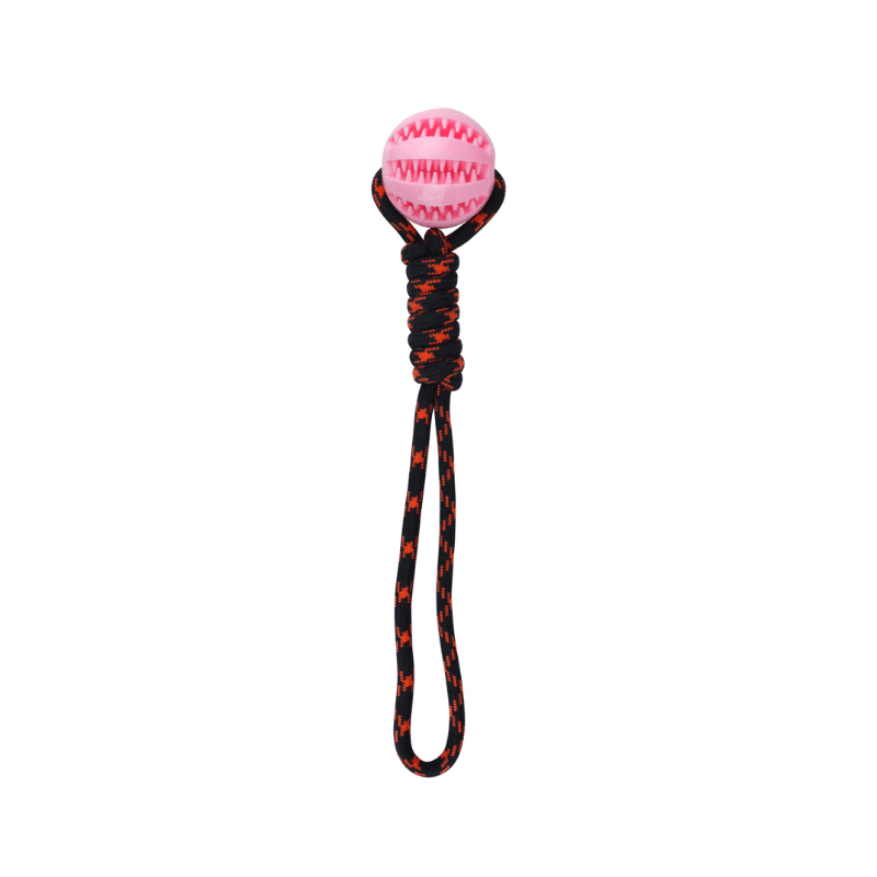 PoundFun Dog Rope Toy with Interactive Treat Ball – Durable Dental Toy