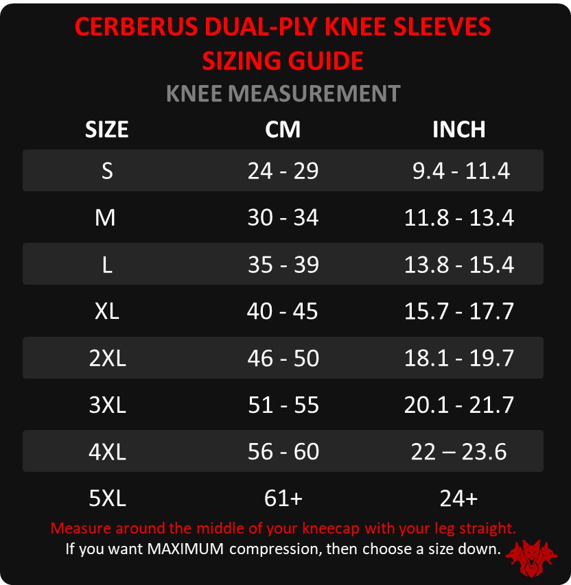 Cerberus Strength Dual-Ply Knee Sleeves – Double Layer Support (Pair) V2