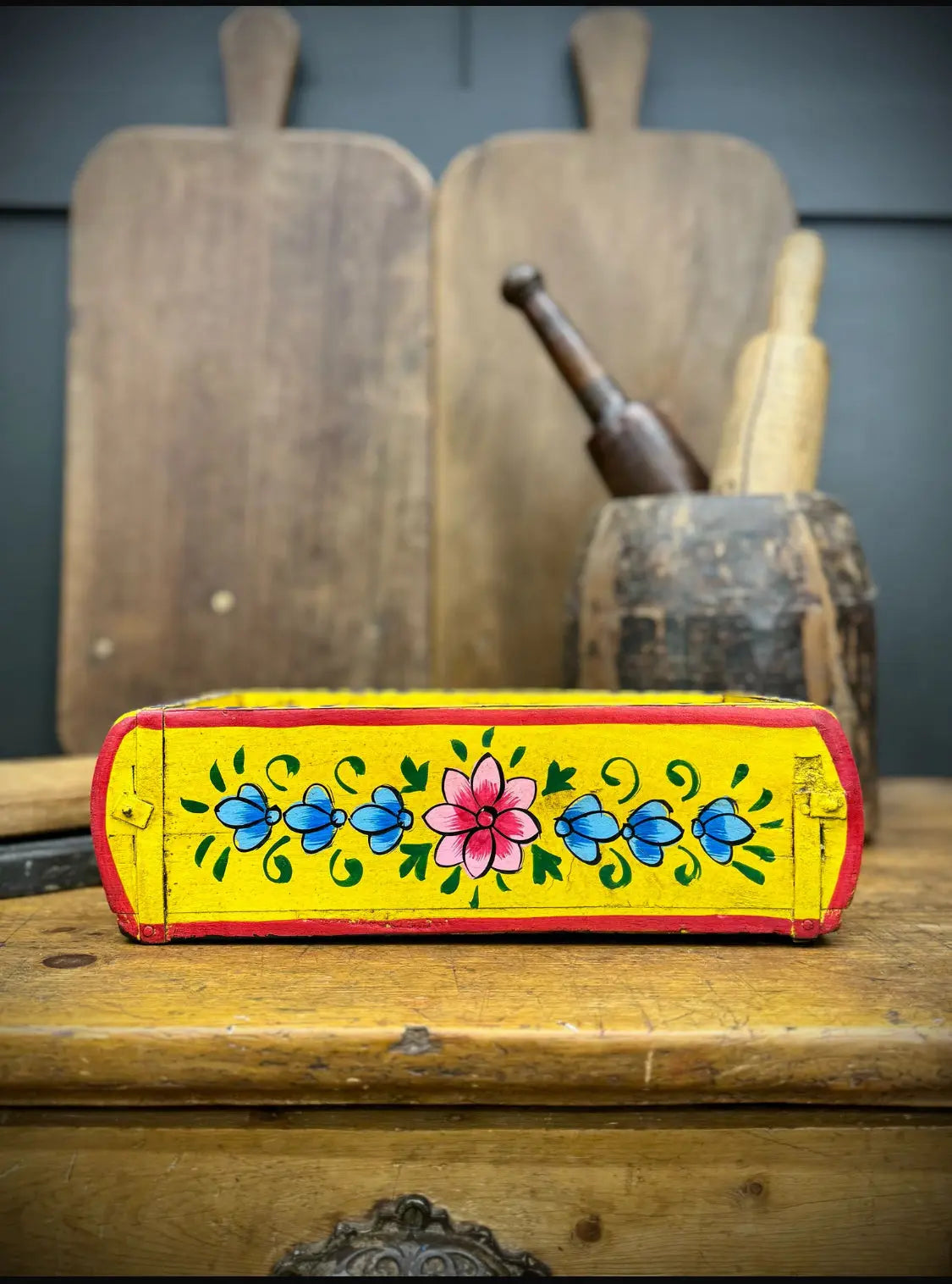 Rustic Warehouse Norfolk Yellow Vintage Wooden Brick Mould Planter