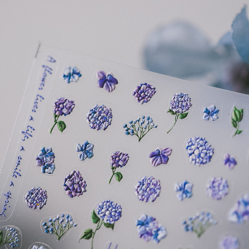 LuLuFun Studio Endless Summer Floral Nail Art Stickers - 1 Sheet