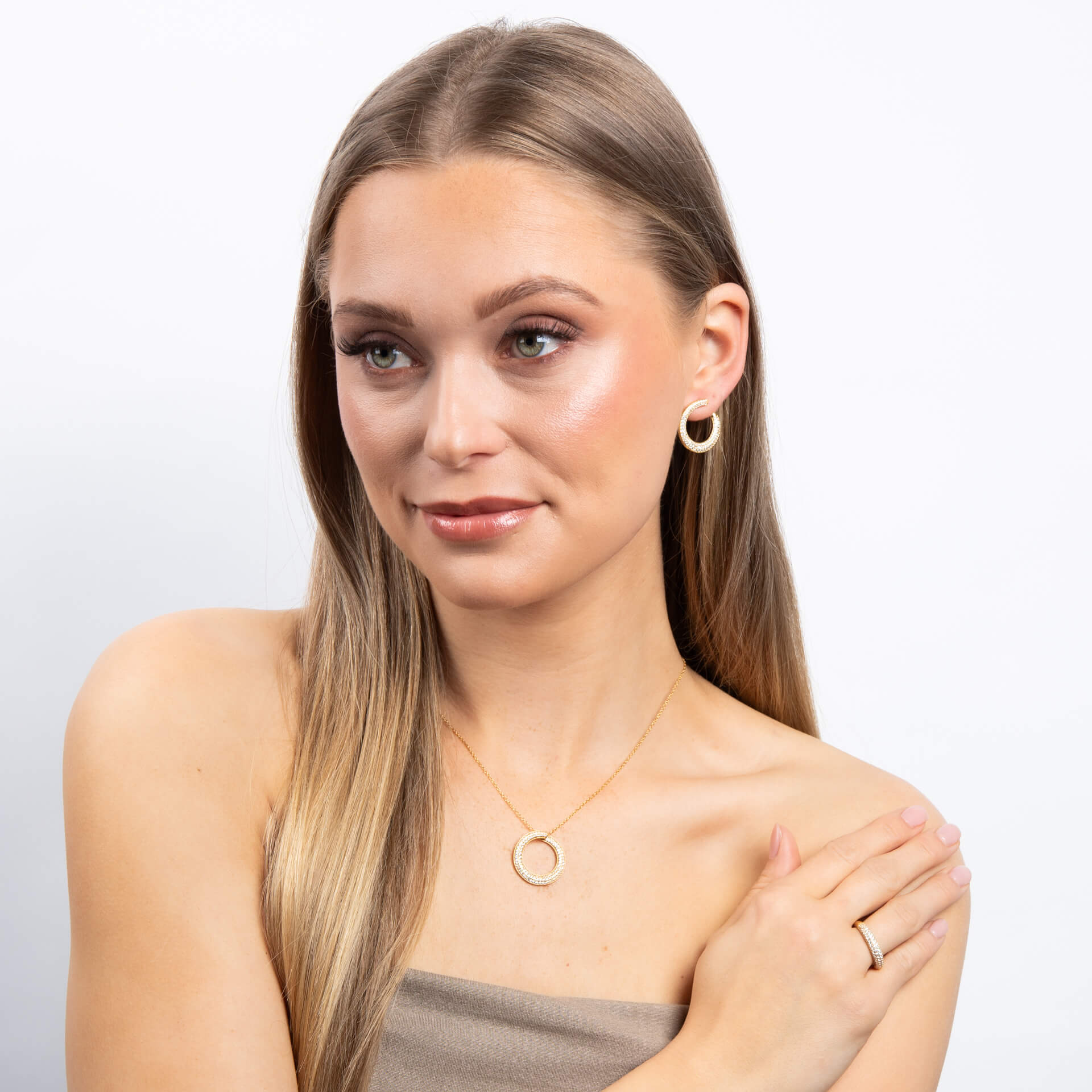 Diamonfire Pave Set Dome Ring | Sterling Silver Zirconia Band