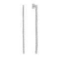 Diamonfire Tennis Chain Drop Earrings in Triple Plated Sterling Silver