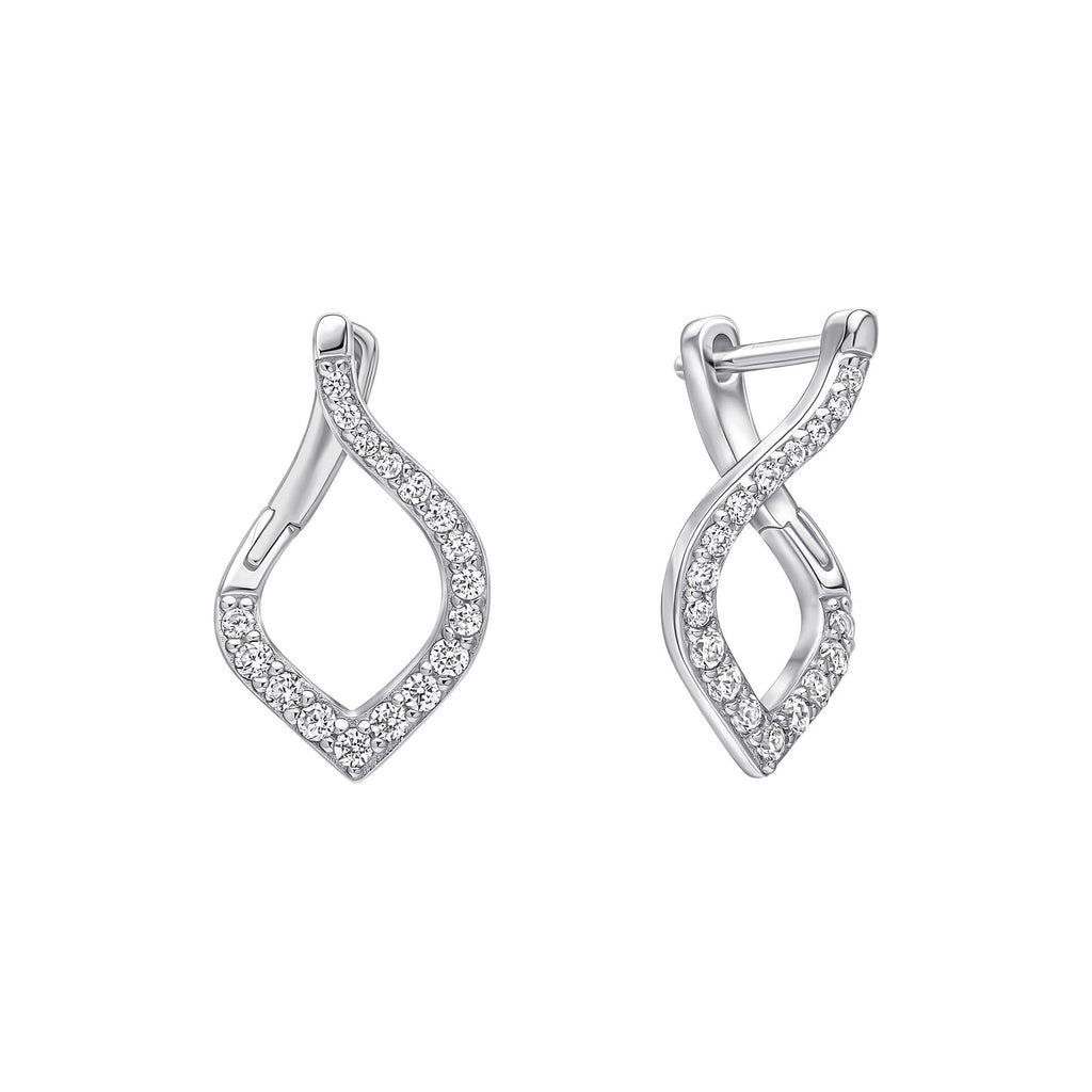 Gecko Jewellery Sterling Silver Cluster Cut Out Drop Earrings