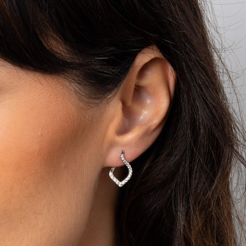 Gecko Jewellery Sterling Silver Cluster Cut Out Drop Earrings
