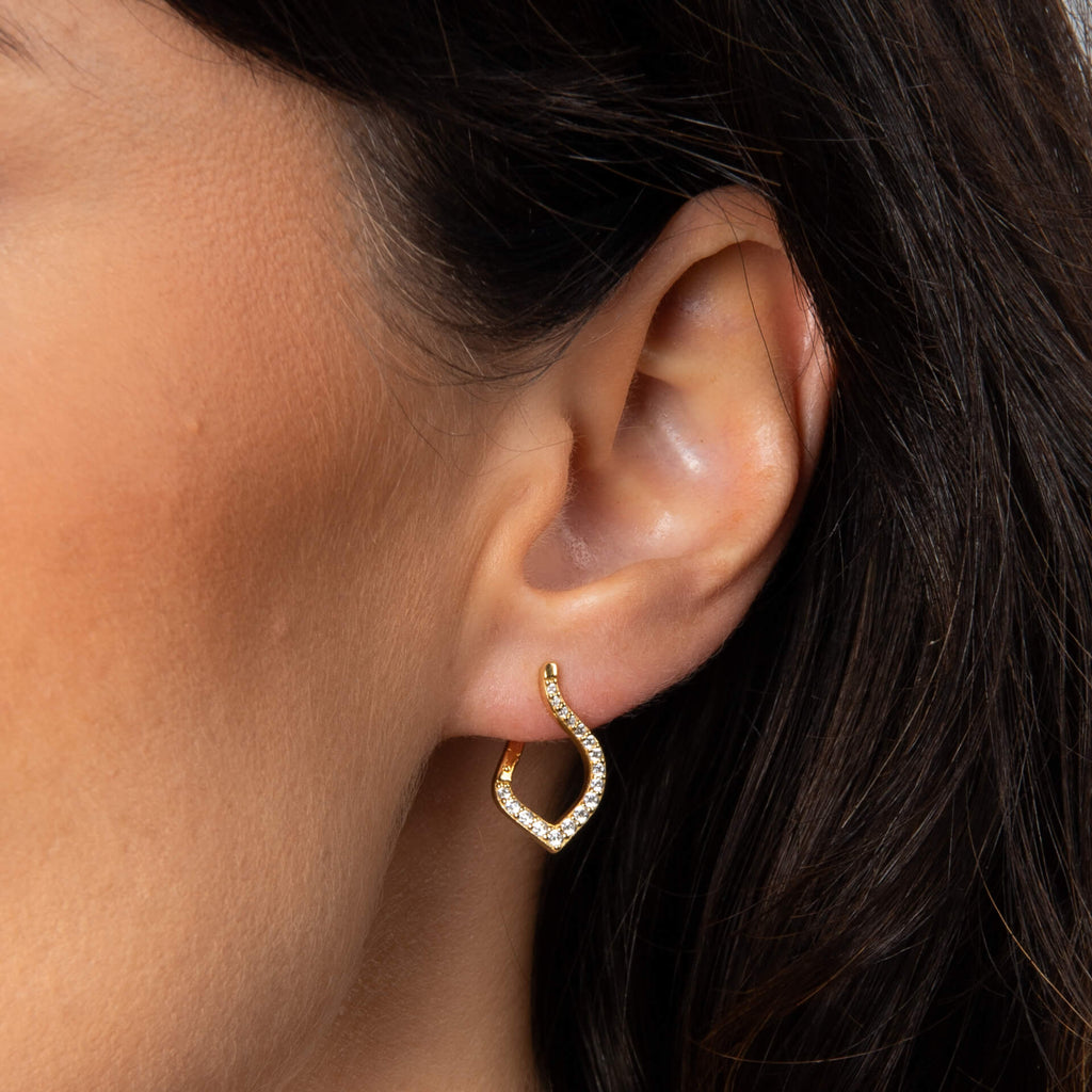 Gecko Jewellery Sterling Silver Cluster Cut Out Drop Earrings