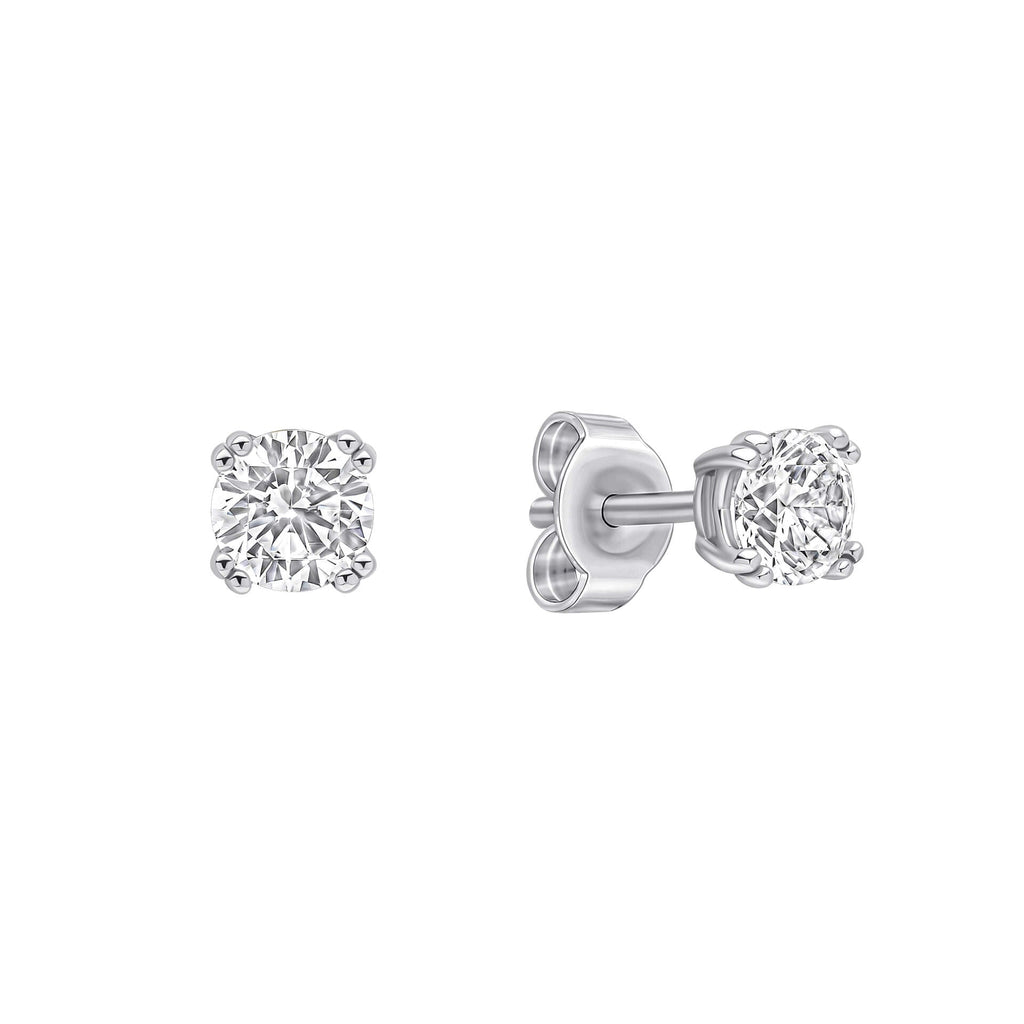 Gecko Jewellery Double Claw Solitaire Stud Earrings | Sterling Silver