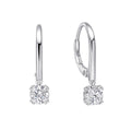 Gecko Jewellery Double Claw Solitaire French Hook Earrings in Silver