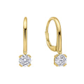 Gecko Jewellery Double Claw Solitaire French Hook Earrings in Silver