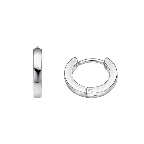 Gecko Jewellery Small Fit Stainless Steel Hoop Earrings – Polished Finish