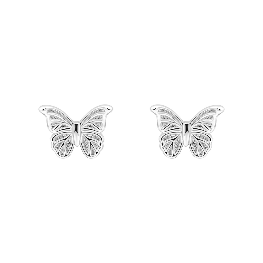 Laura Ashley Butterfly Garden Stud Earrings in Recycled Sterling Silver