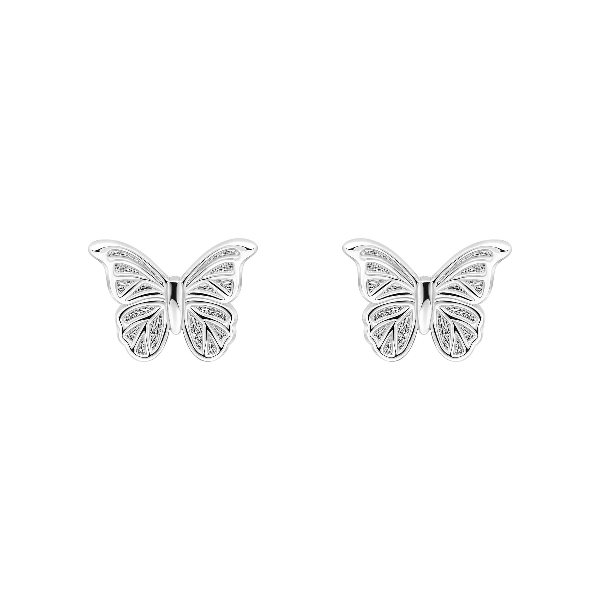 Laura Ashley Butterfly Garden Stud Earrings in Recycled Sterling Silver