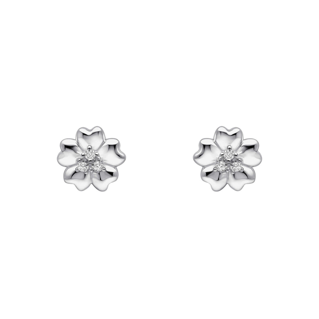 Laura Ashley Riverly Ditsy Flower Stud Earrings in Sterling Silver