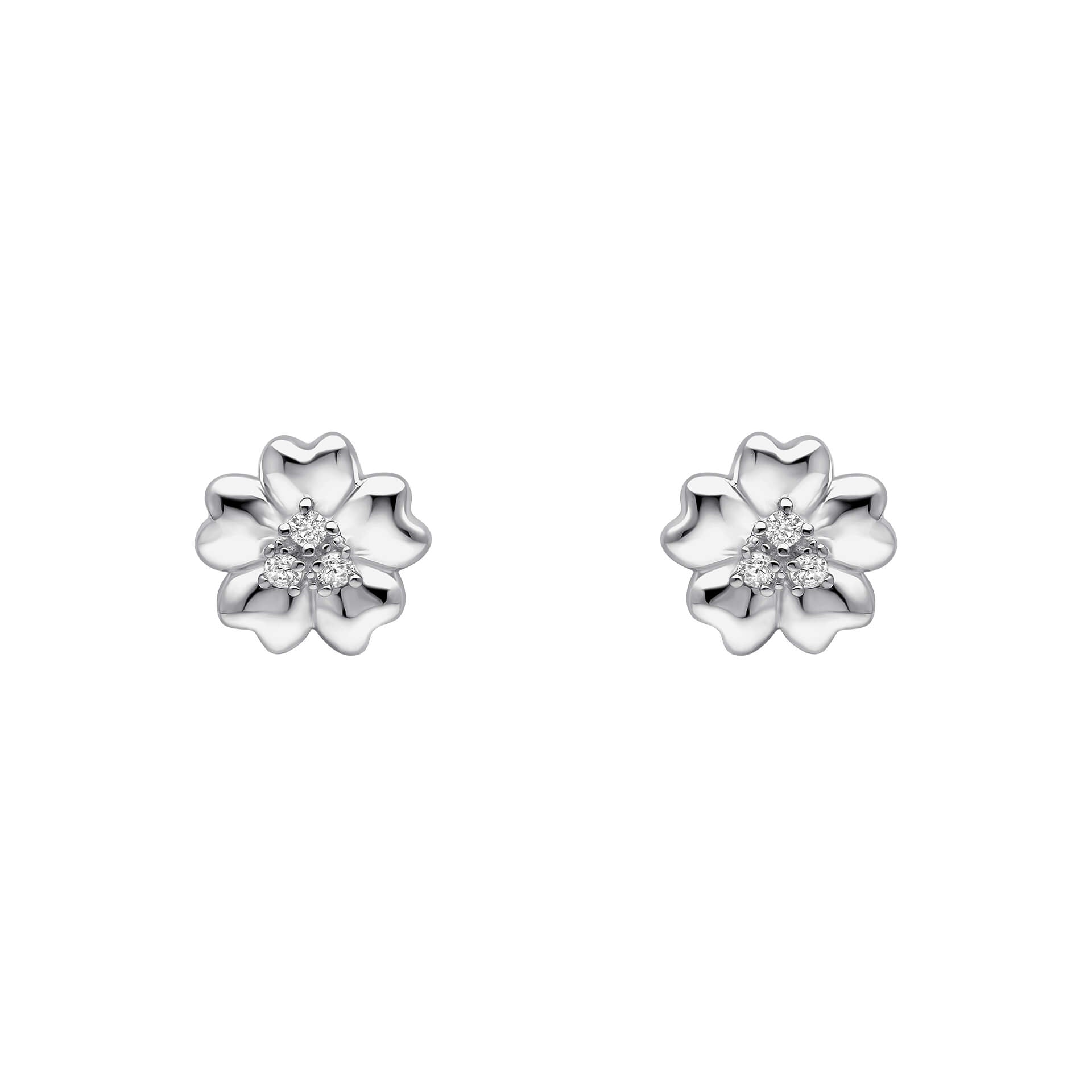 Laura Ashley Riverly Ditsy Flower Stud Earrings in Sterling Silver