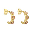 Laura Ashley Riverly Ditsy Flower Hoop Earrings – Gold Plated Silver