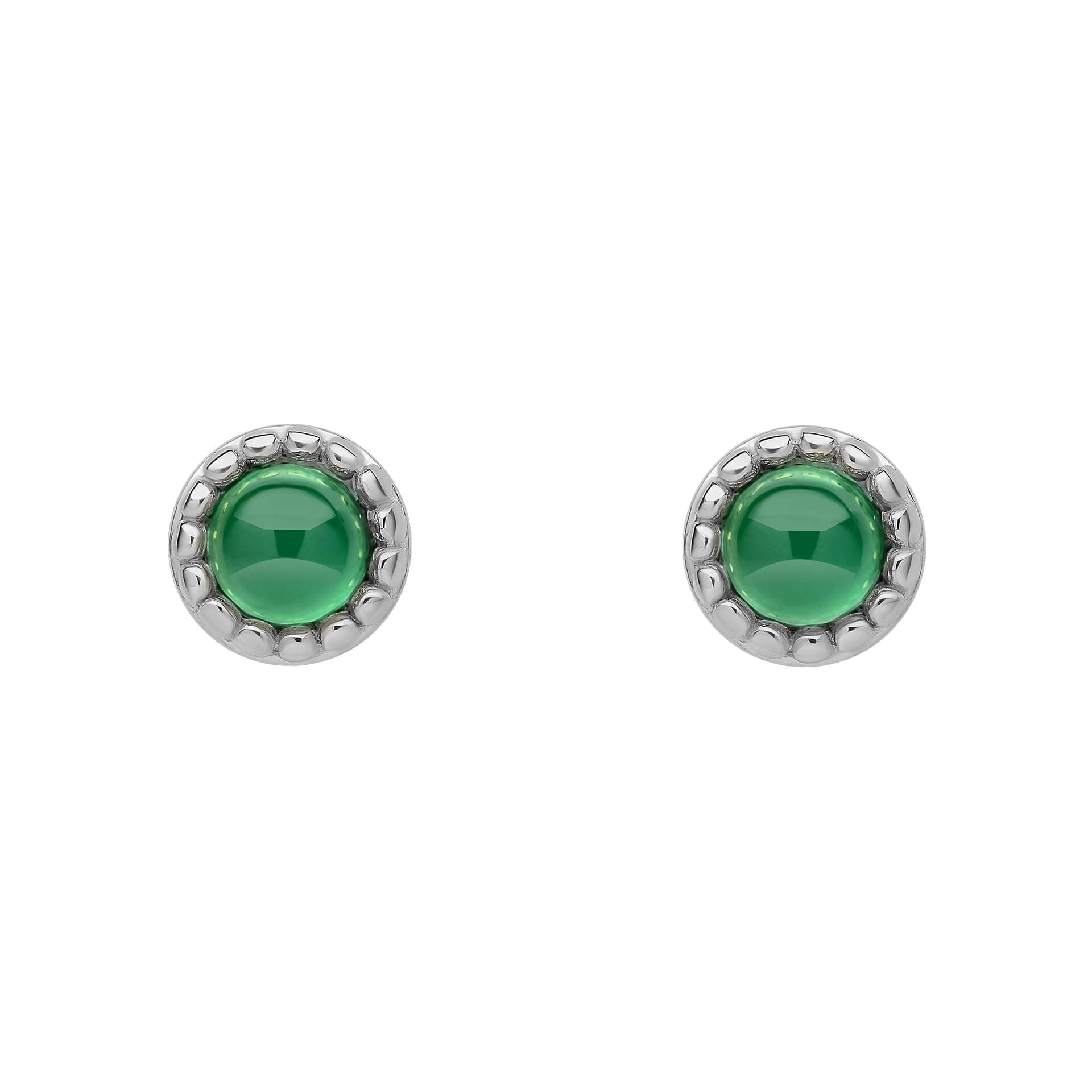 Gecko Jewellery Milgrain Semi-Precious Cabochon Birthstone Earrings