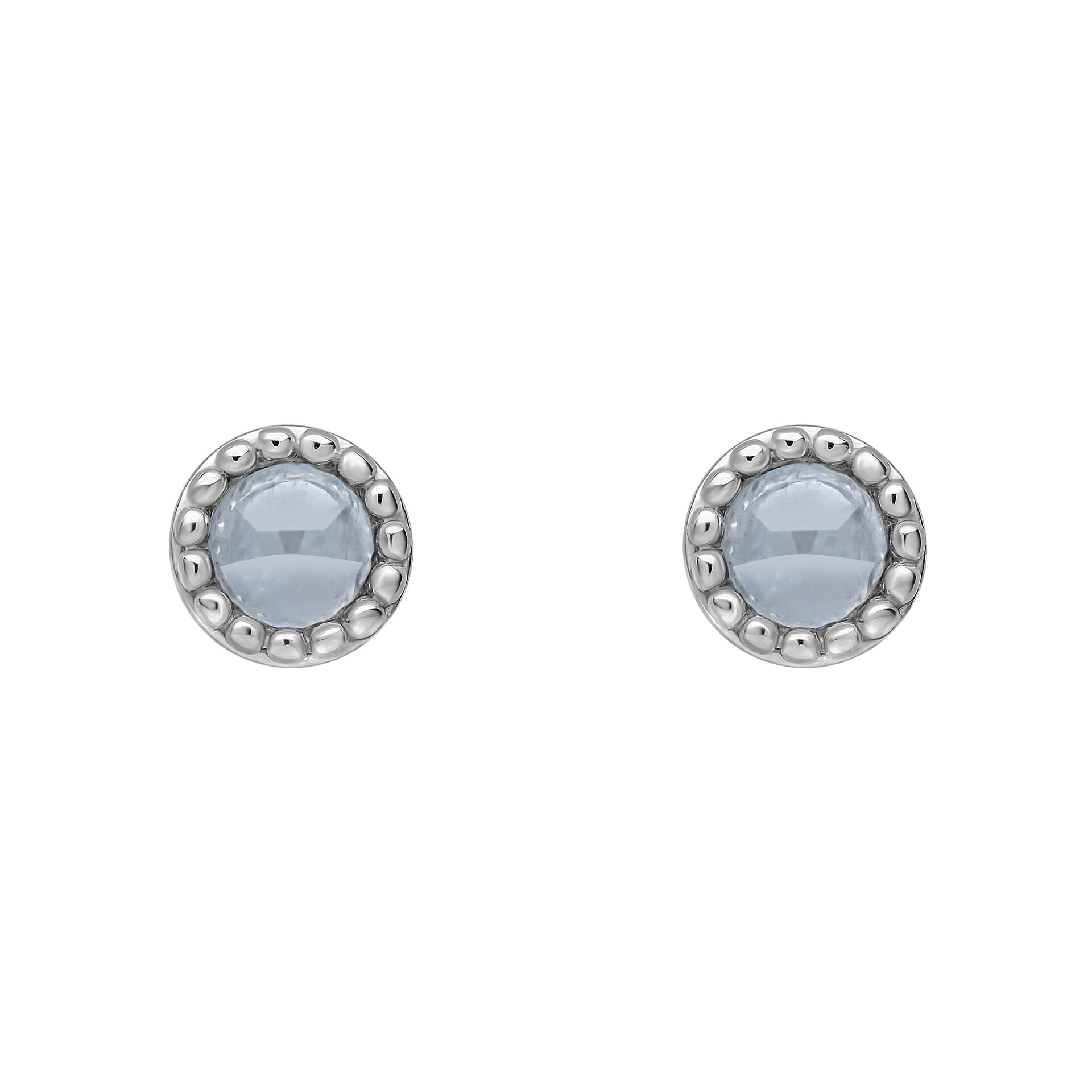 Gecko Jewellery Milgrain Semi-Precious Cabochon Birthstone Earrings