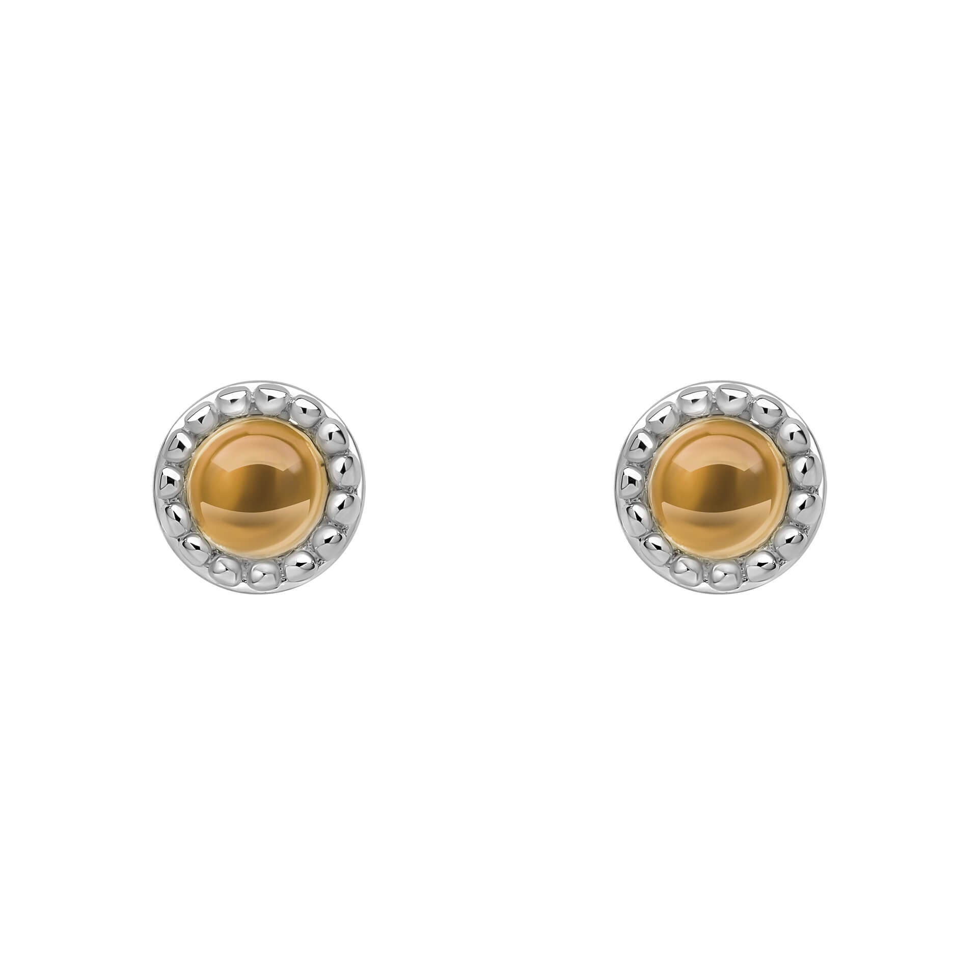 Gecko Jewellery Milgrain Semi-Precious Cabochon Birthstone Earrings