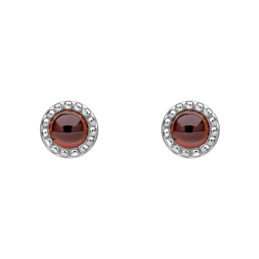 Gecko Jewellery Milgrain Semi-Precious Cabochon Birthstone Earrings