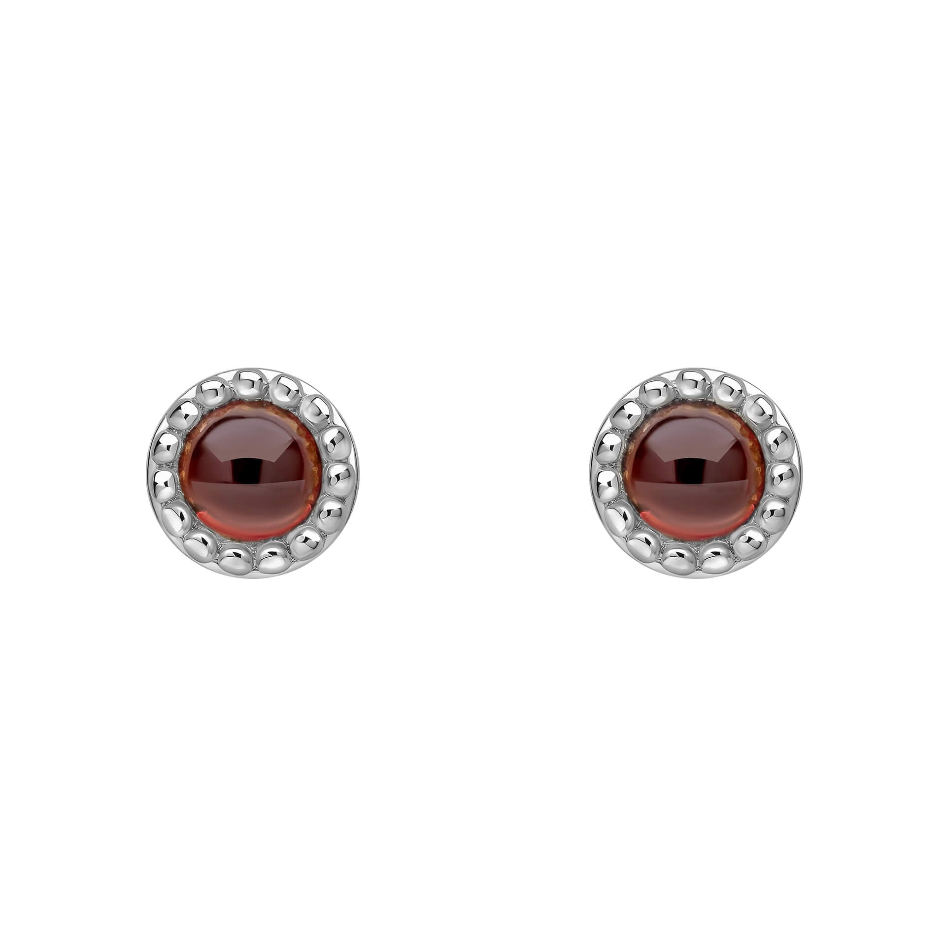 Gecko Jewellery Milgrain Semi-Precious Cabochon Birthstone Earrings