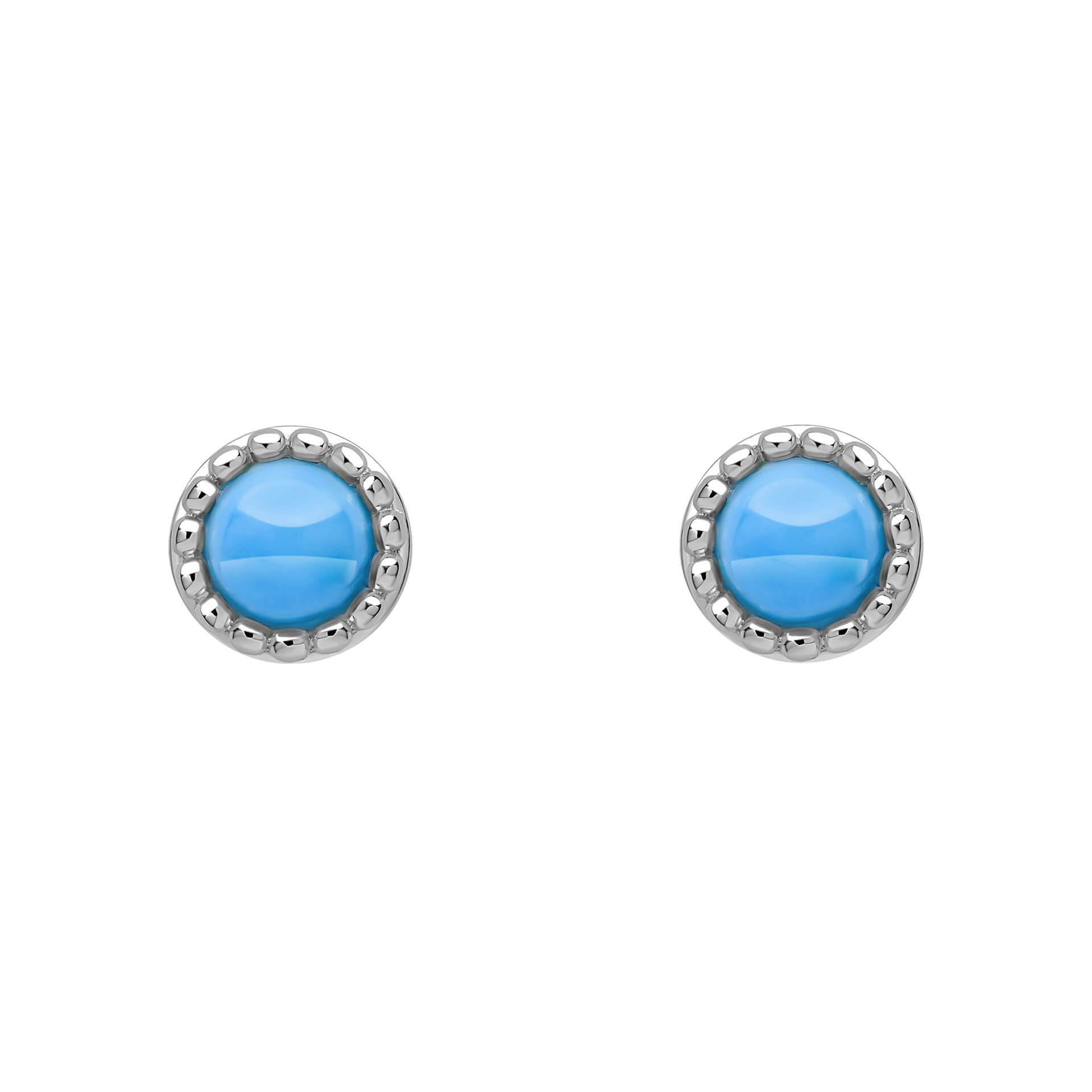 Gecko Jewellery Milgrain Semi-Precious Cabochon Birthstone Earrings