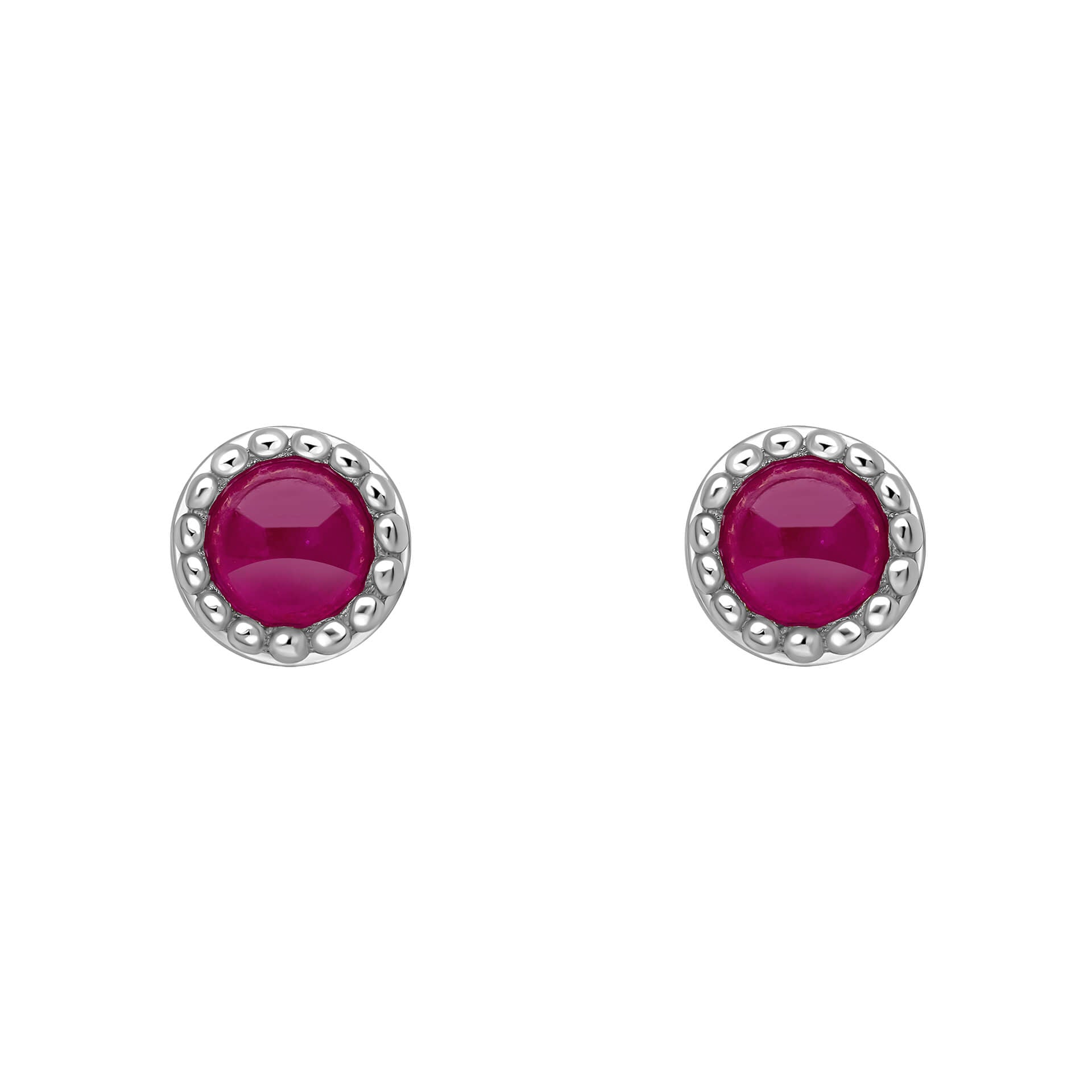 Gecko Jewellery Milgrain Semi-Precious Cabochon Birthstone Earrings