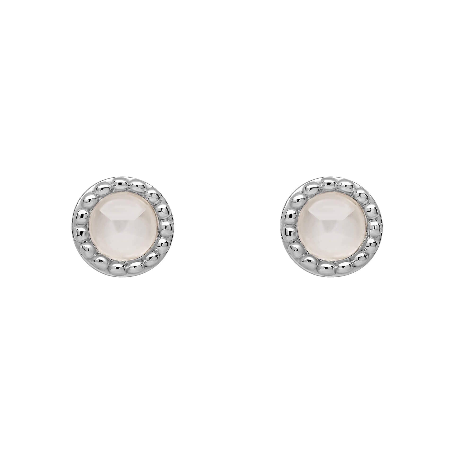 Gecko Jewellery Milgrain Semi-Precious Cabochon Birthstone Earrings