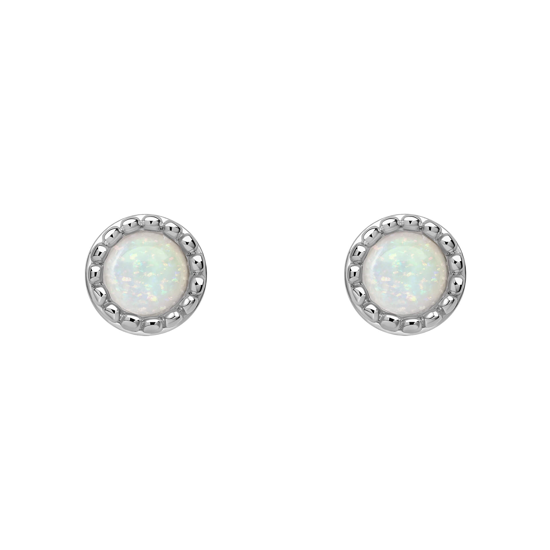 Gecko Jewellery Milgrain Semi-Precious Cabochon Birthstone Earrings