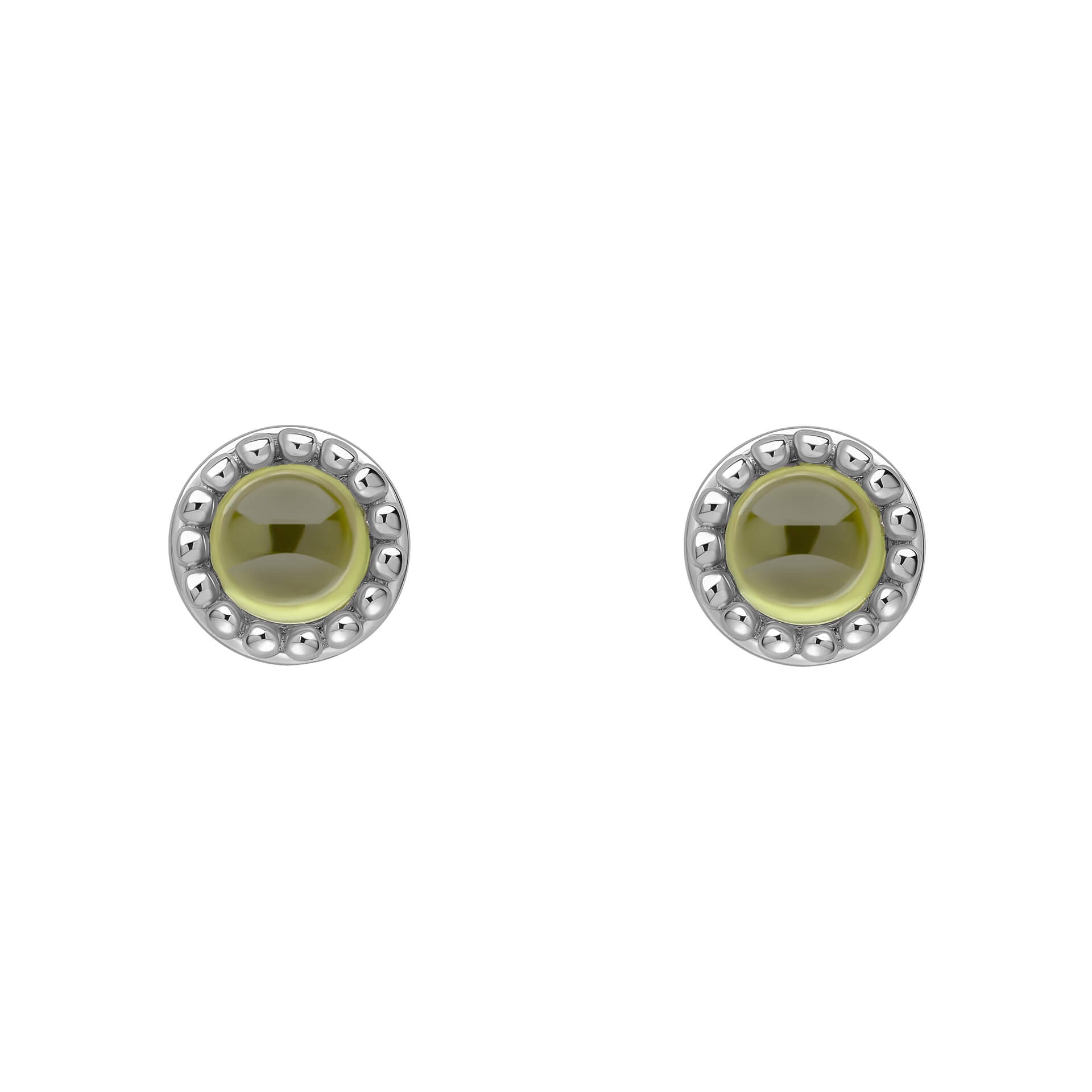 Gecko Jewellery Milgrain Semi-Precious Cabochon Birthstone Earrings