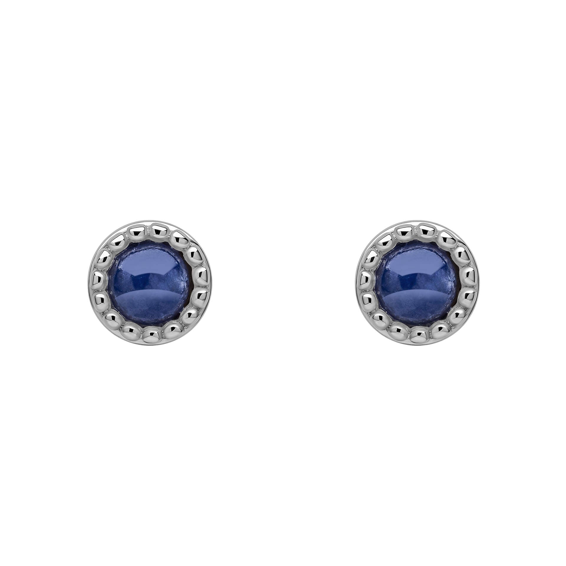 Gecko Jewellery Milgrain Semi-Precious Cabochon Birthstone Earrings