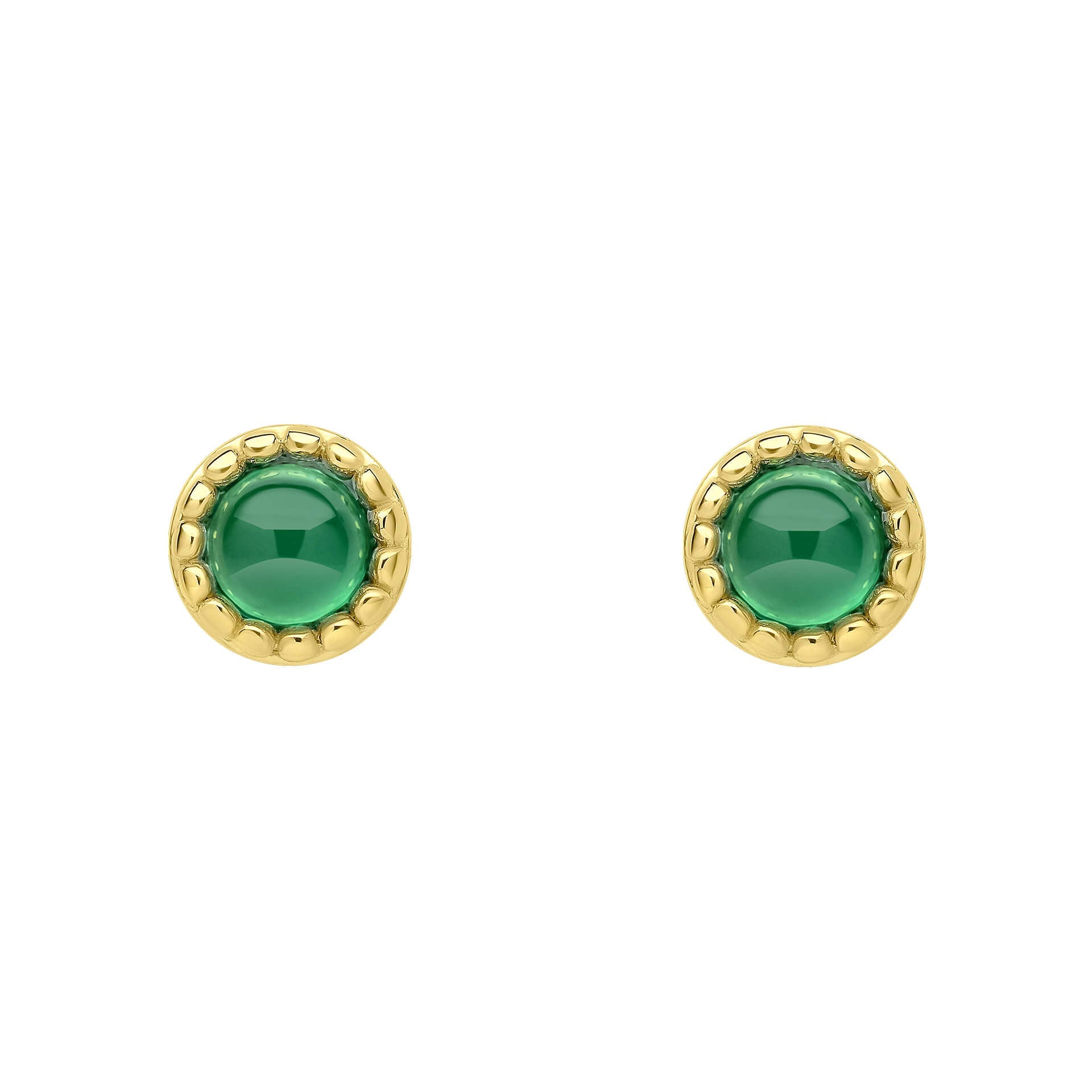 Gecko Jewellery Milgrain Semi-Precious Cabochon Birthstone Earrings
