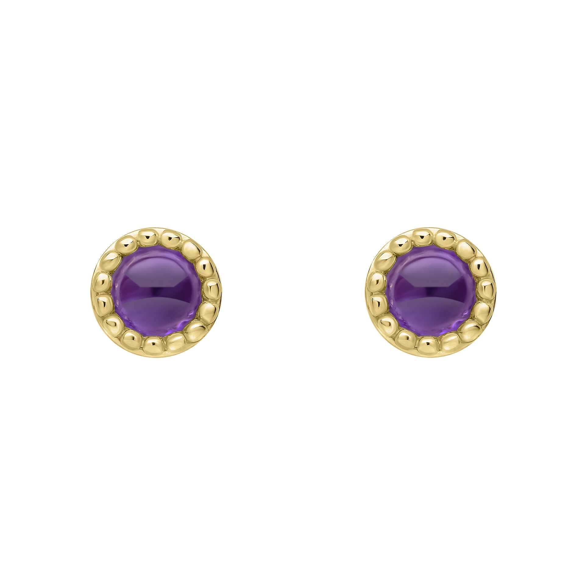 Gecko Jewellery Milgrain Semi-Precious Cabochon Birthstone Earrings