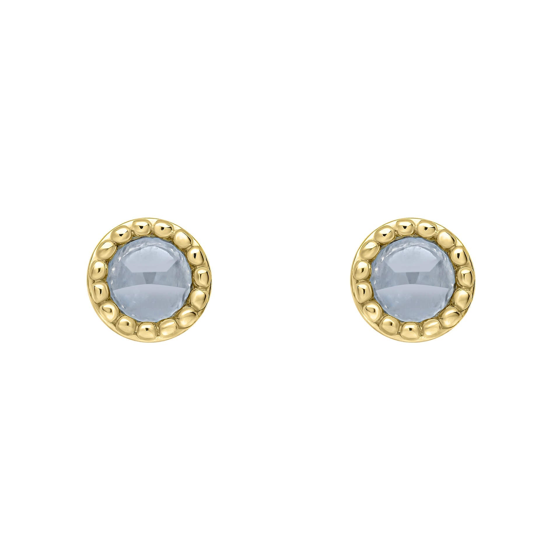 Gecko Jewellery Milgrain Semi-Precious Cabochon Birthstone Earrings