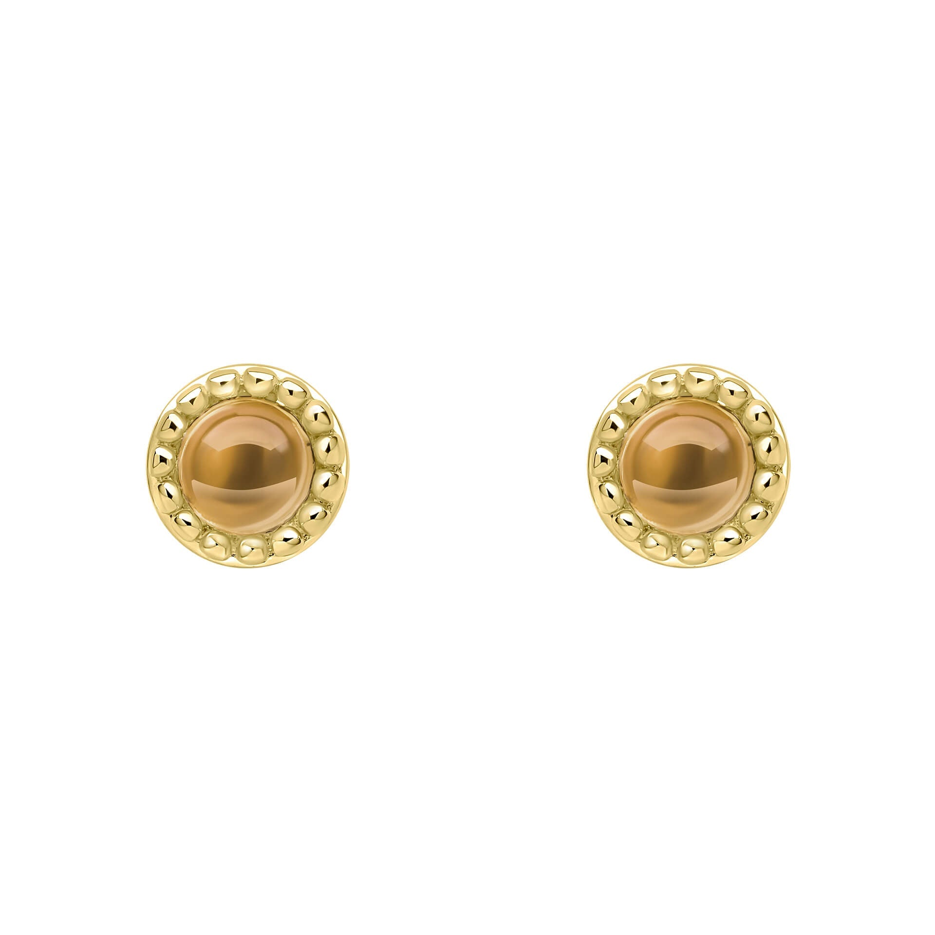 Gecko Jewellery Milgrain Semi-Precious Cabochon Birthstone Earrings