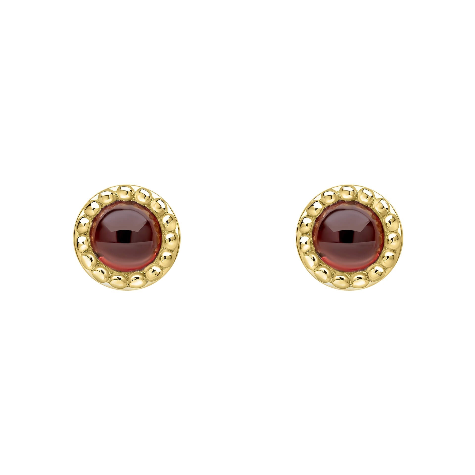 Gecko Jewellery Milgrain Semi-Precious Cabochon Birthstone Earrings