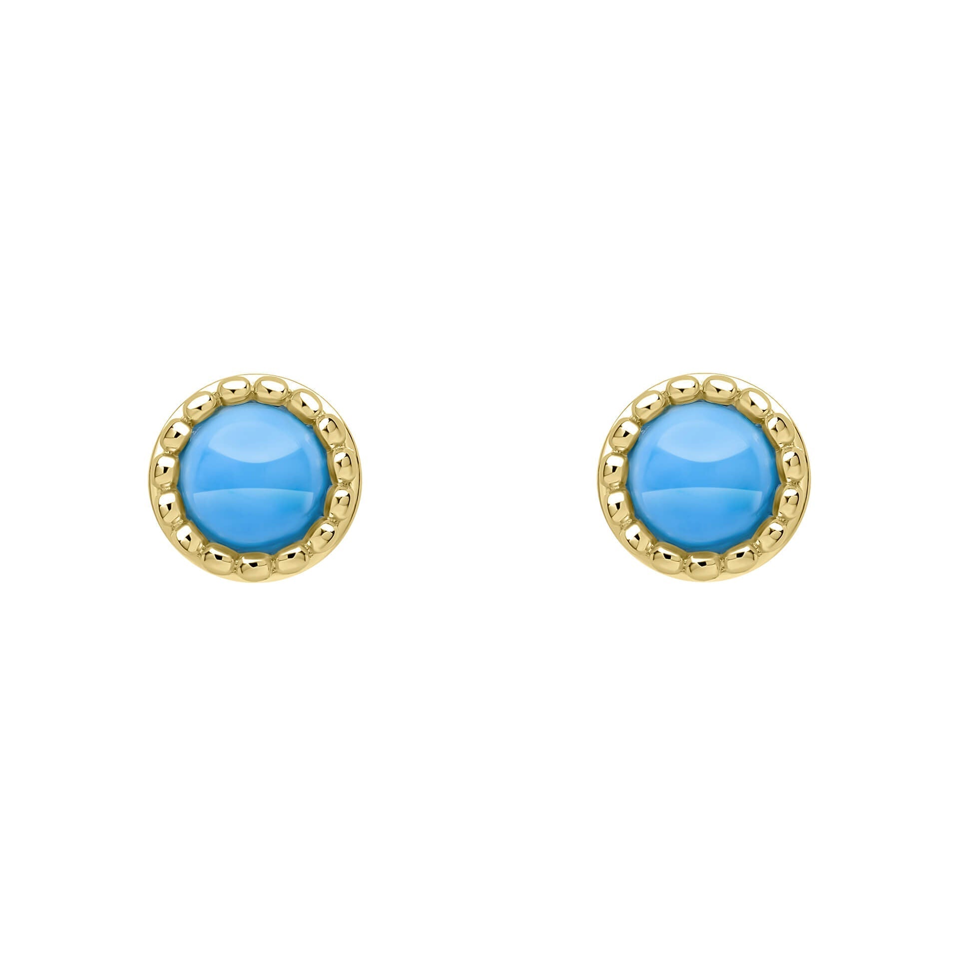 Gecko Jewellery Milgrain Semi-Precious Cabochon Birthstone Earrings