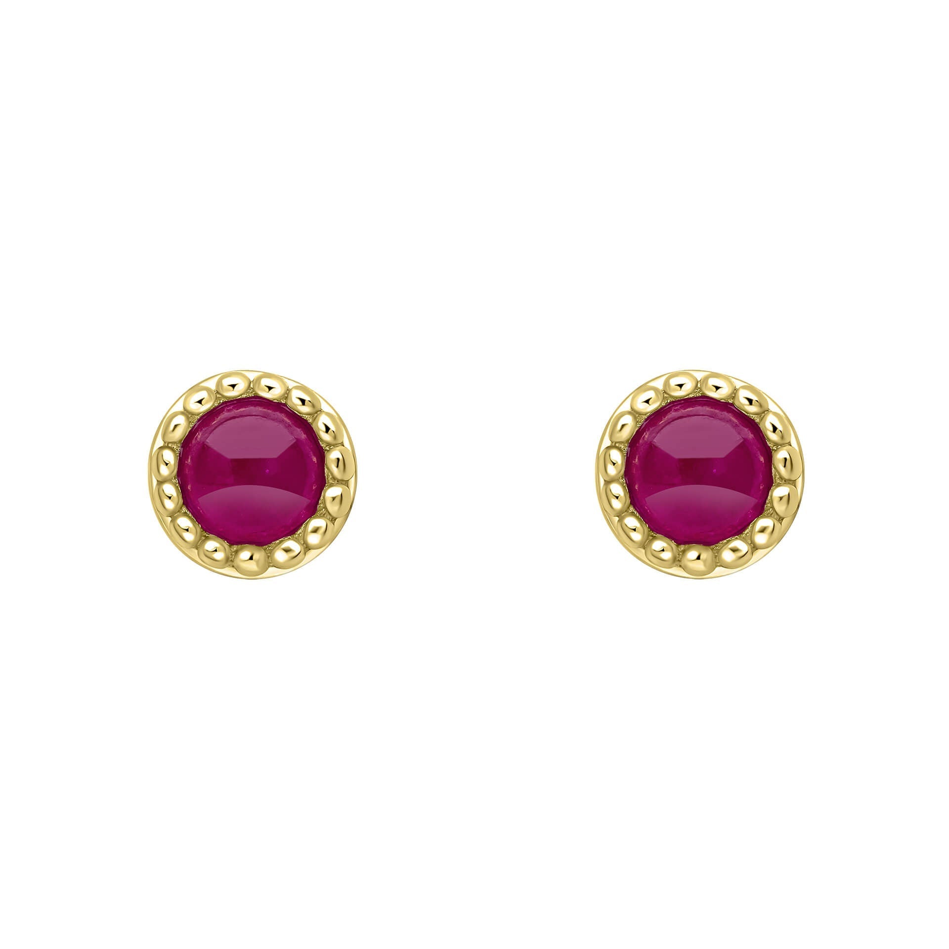 Gecko Jewellery Milgrain Semi-Precious Cabochon Birthstone Earrings