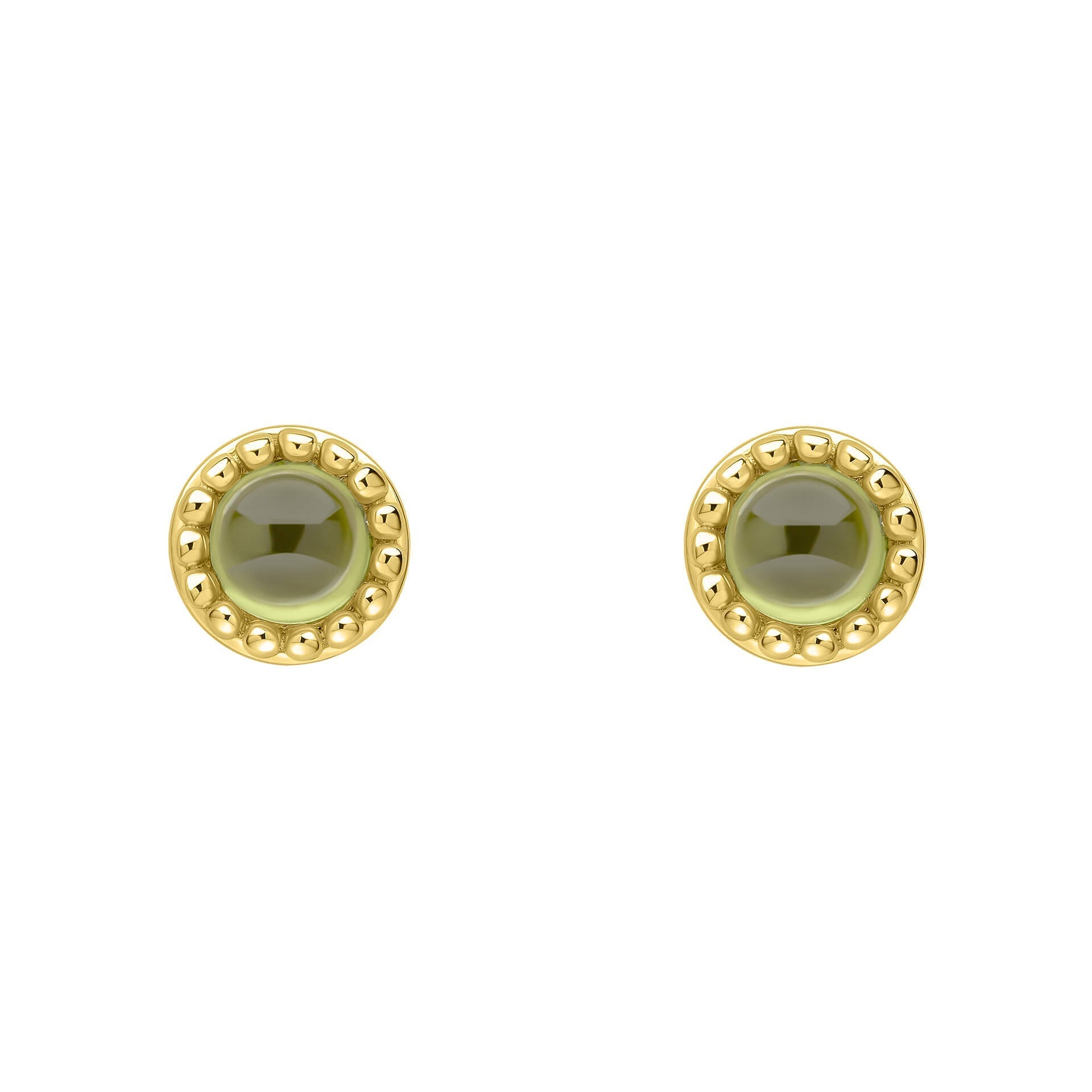 Gecko Jewellery Milgrain Semi-Precious Cabochon Birthstone Earrings