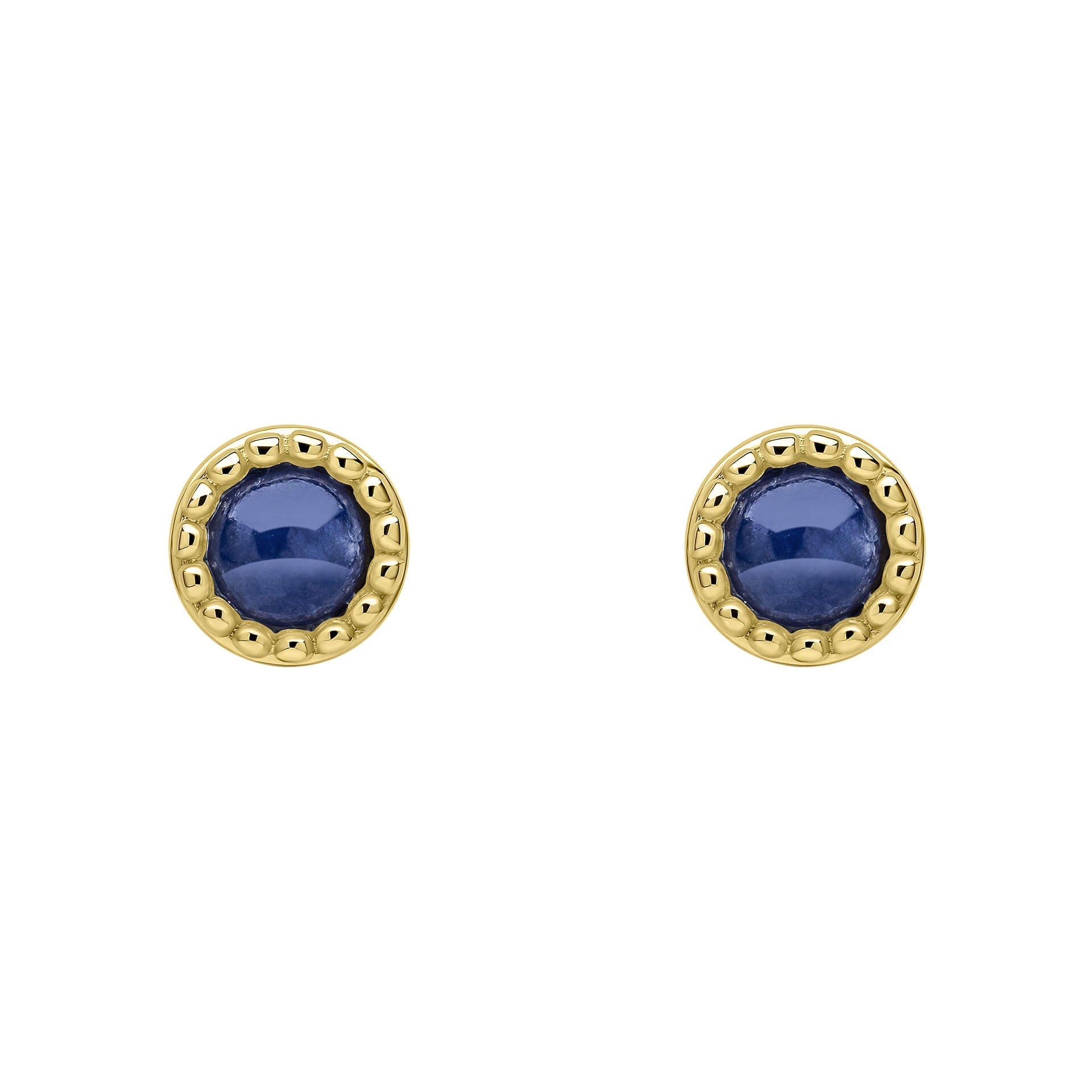 Gecko Jewellery Milgrain Semi-Precious Cabochon Birthstone Earrings