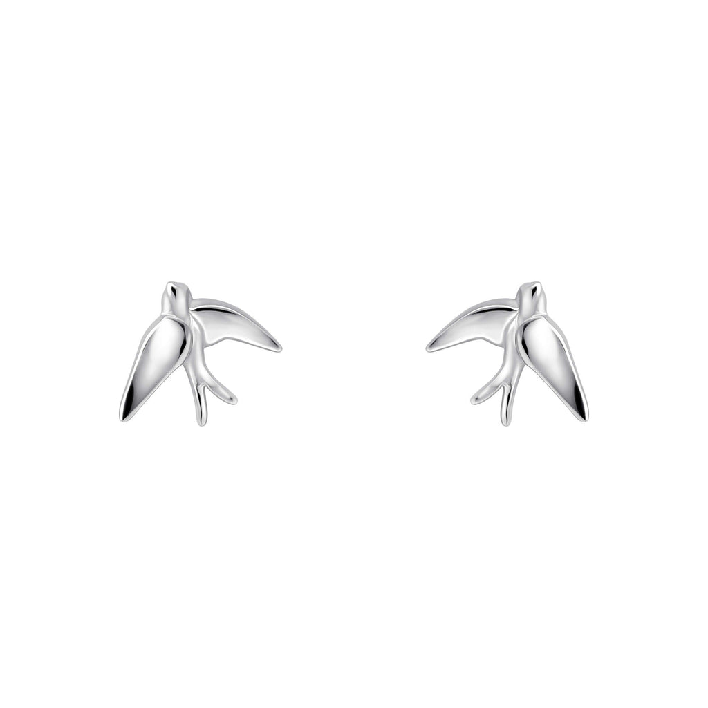 Blue Birds Stud Earrings | Gecko Jewellery Recycled Sterling Silver