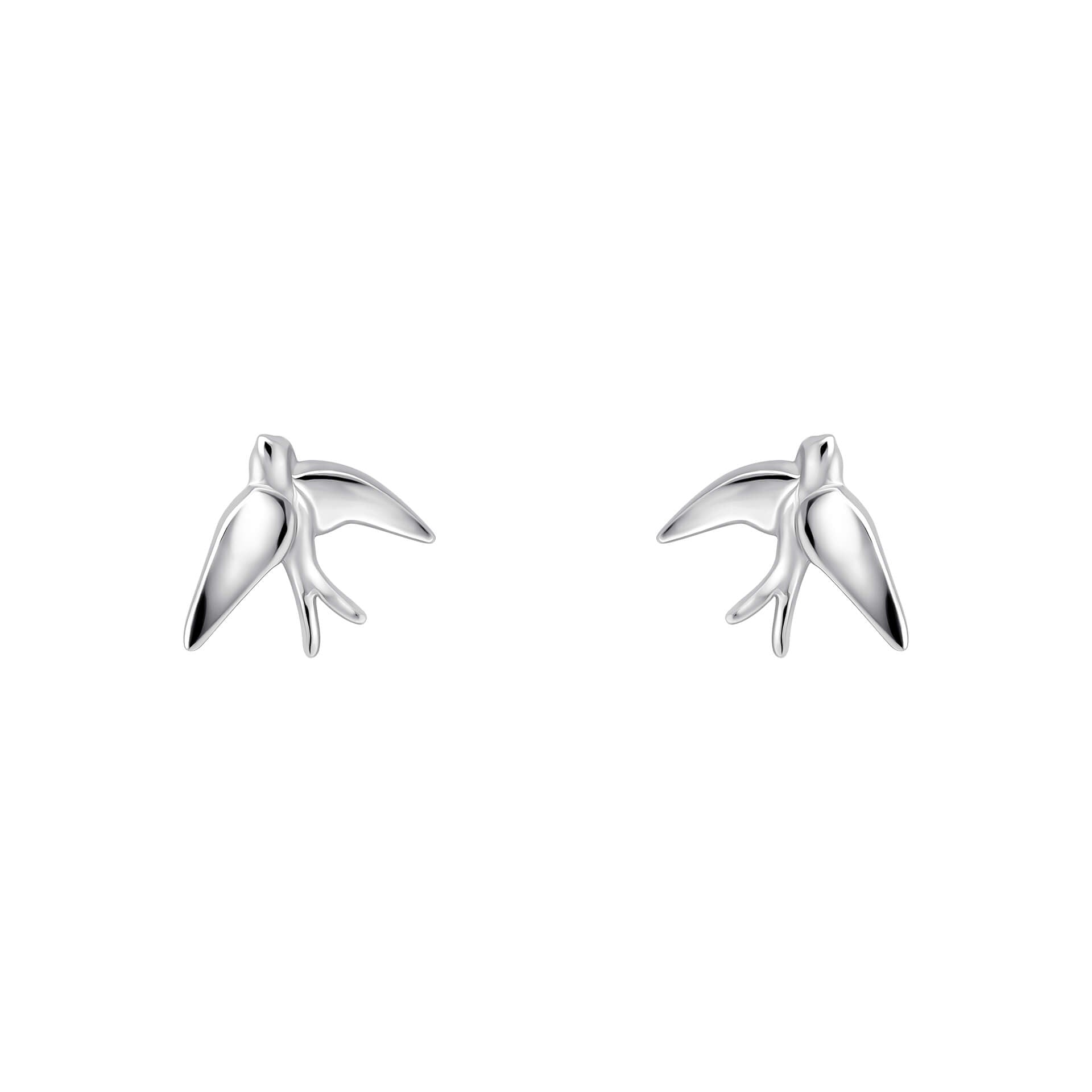 Blue Birds Stud Earrings | Gecko Jewellery Recycled Sterling Silver