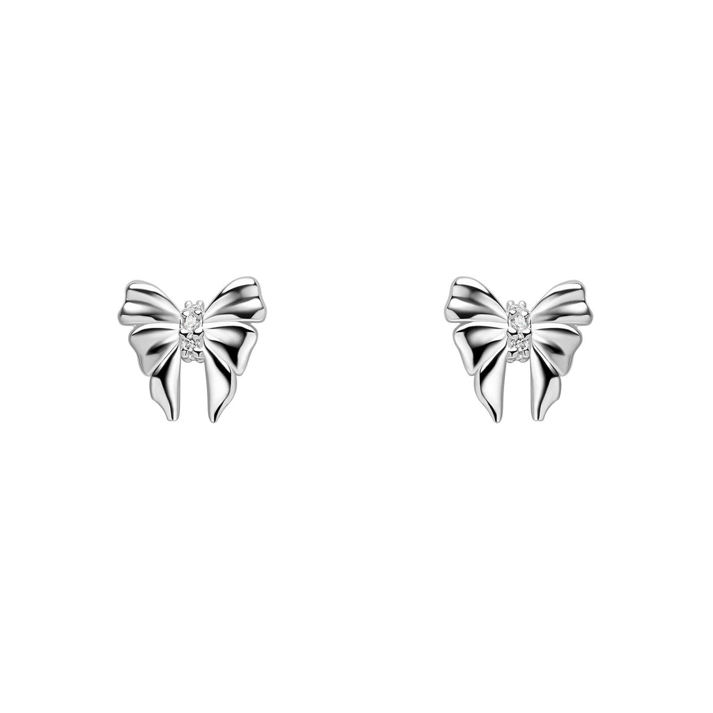 Gecko Jewellery Kids Milda Bow Stud Earrings in Recycled Silver