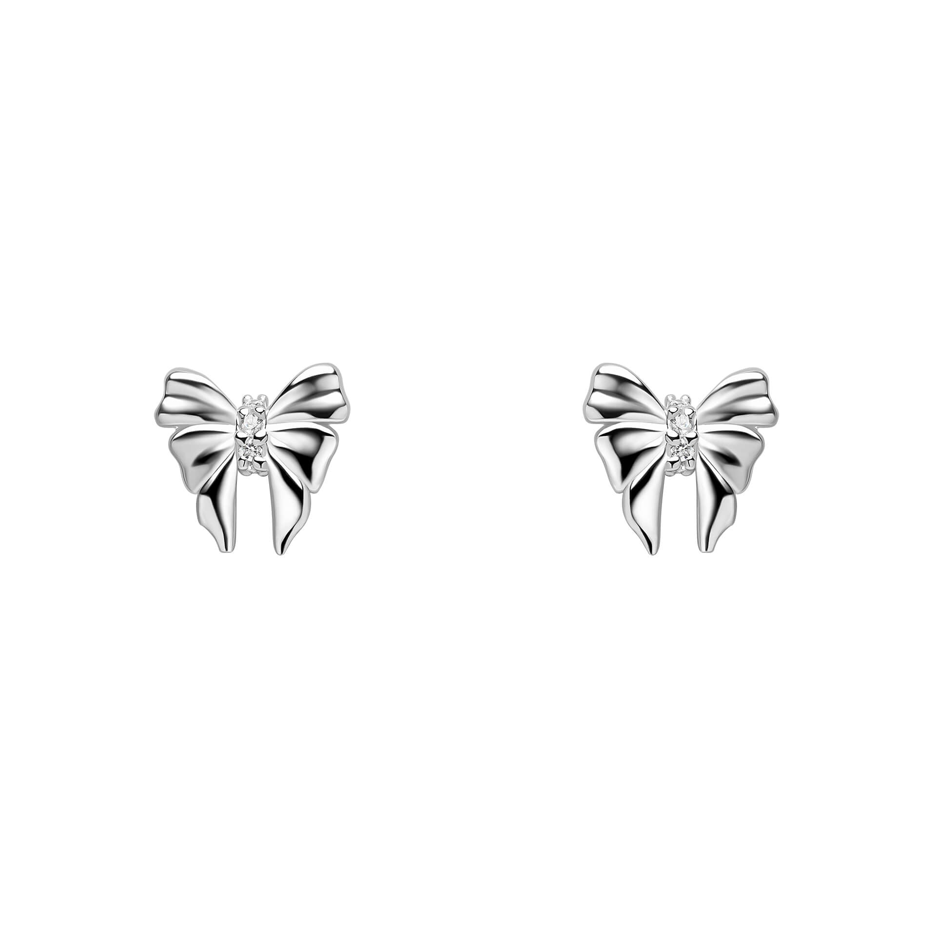 Gecko Jewellery Kids Milda Bow Stud Earrings in Recycled Silver