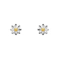 Everingham Meadow Daisy Stud Earrings – Recycled Silver & Gold Plated