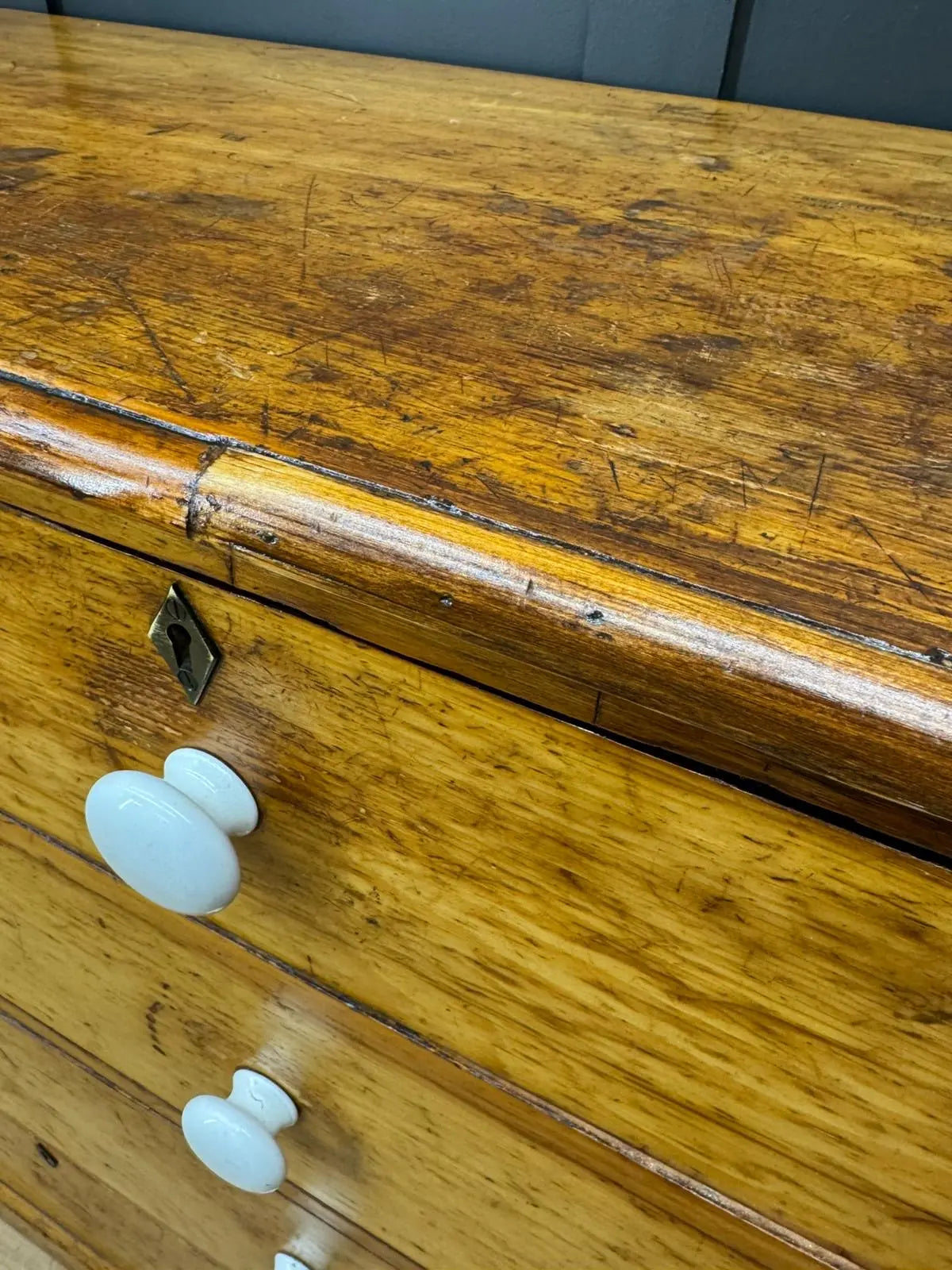 Antique Pine Chest of Drawers Victorian Country House Storage