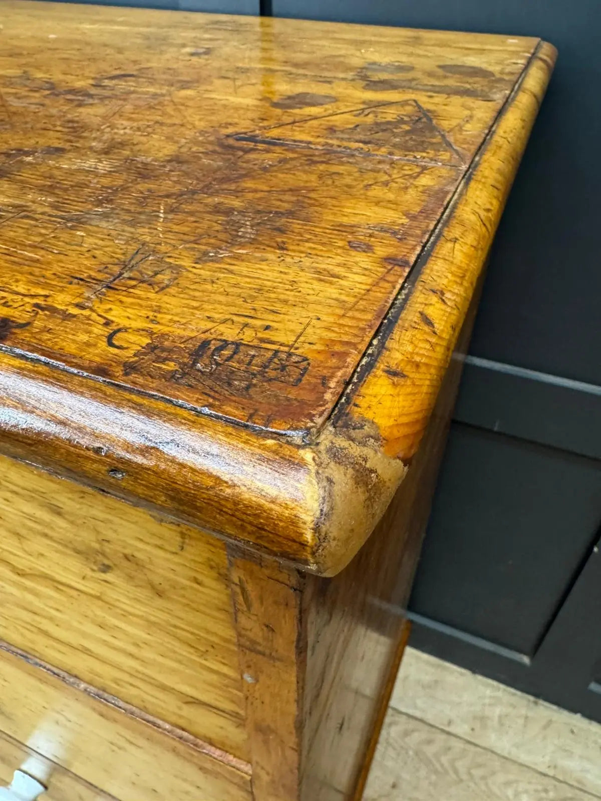 Antique Pine Chest of Drawers Victorian Country House Storage