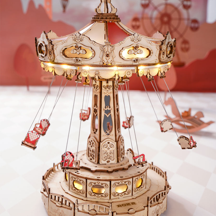 Snaps ROKR Swing Ride 3D Wooden Puzzle - DIY Music Box Model Kit