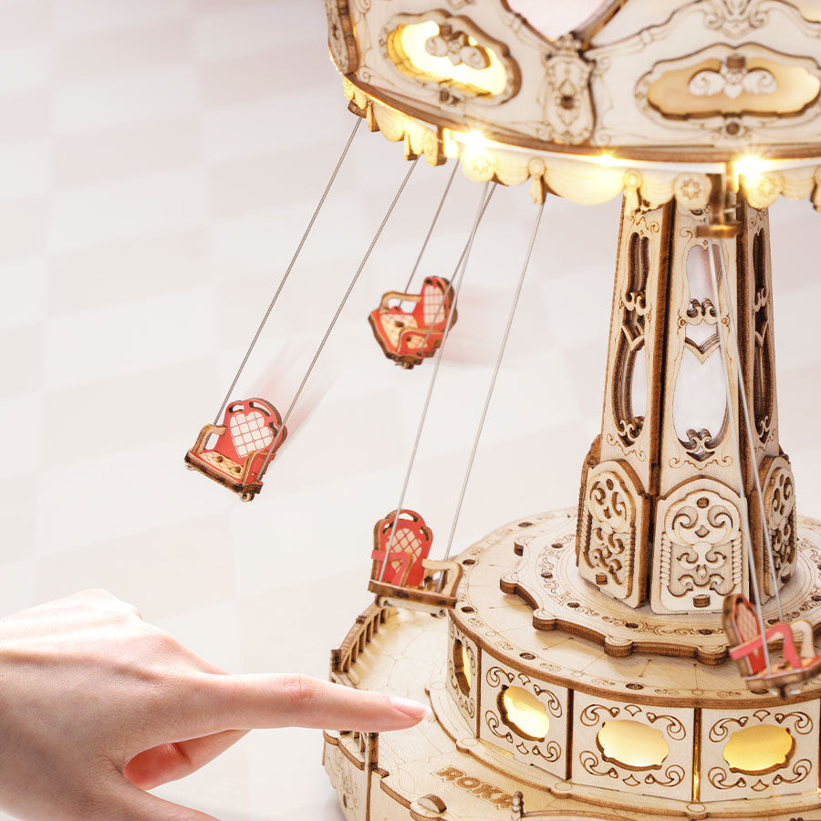 Snaps ROKR Swing Ride 3D Wooden Puzzle - DIY Music Box Model Kit