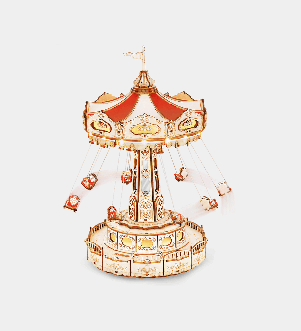 Snaps ROKR Swing Ride 3D Wooden Puzzle - DIY Music Box Model Kit